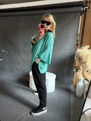 Sveter Moda ľahký veľký-mint