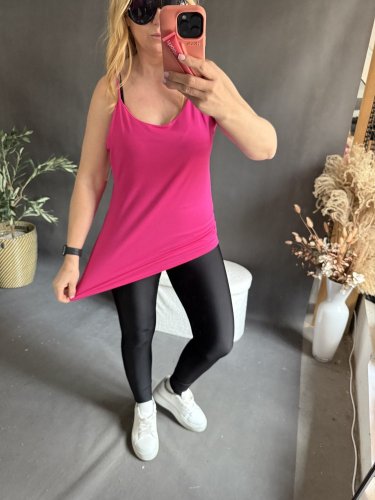 Tílko na postavu BIG špagetové ramínka na M-3XL-růžové