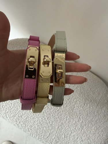 Pásek kožený posuvný se zlatou sponou-žlutý