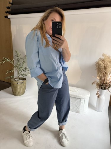 Nohavice v štýle Jeans modré-veľkosť 36 a 38