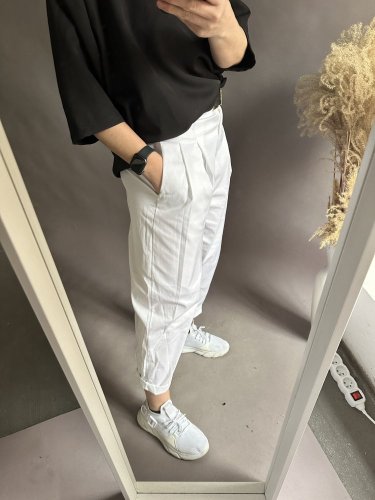 Kalhoty NEW look-bílé