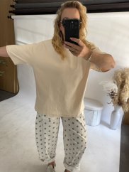 Tričko Lorene oversize-beige