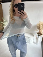 Tričko Cashmere- kašmír -světle modrá