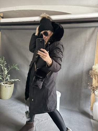 Bunda/Parka Sissi-Oboustranná-černá