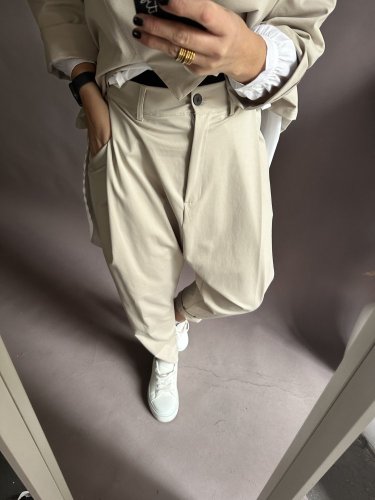 Nohavice Blair bavlnené-béžové