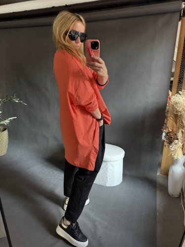 Tričko/tunika plus size-oranžová