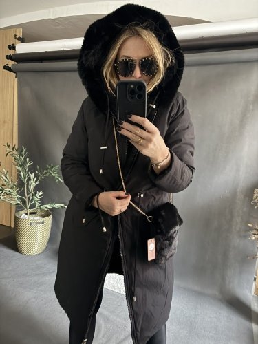 Bunda/Parka Sissi-Oboustranná-černá