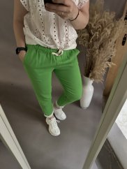 Letní kalhoty Globe-světle zelené
