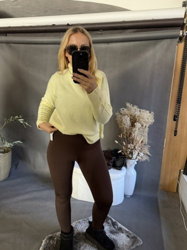 Svetr Baby alpaka se stojáčkem-žlutý