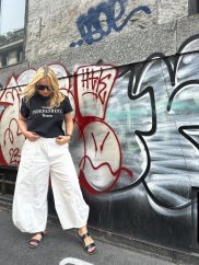 Nohavice široký strih SUN-UNI veľkosť-bielá