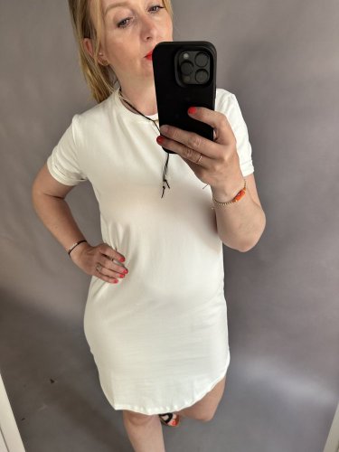 Basic šaty/dlhé tričko Verona biele
