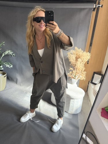 Nohavice SUN bez gombíka do 3XL-khaki