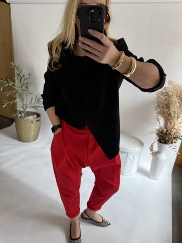 Nohavice Blair bavlnené-červená