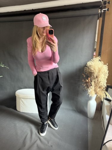 Tričko s vycpávkama-růžové