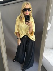 Oversize Halenka/Tunika Kimono-žlutá