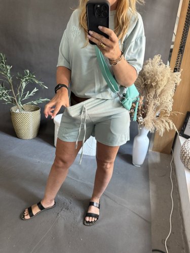 Souprava Tričko a šortky Bavlna-mint