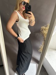 Tielko široké ramienko-viskoza-bielé