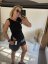 Body s čipkou asymetrický rukáv-UNI do M