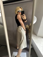 Saténová sukňa Amber-krémovo-zlatá