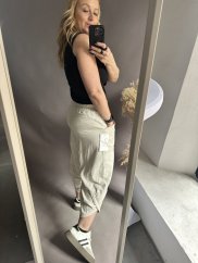 Teplákové kalhoty belle-béžové