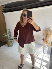Tričko asymetrické Sun-vínové