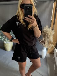 Souprava Tričko a šortky Bavlna-černá