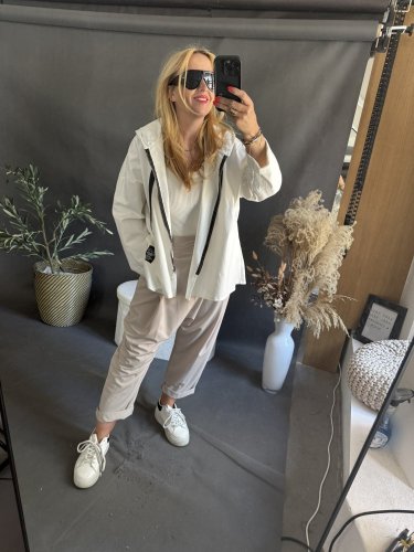 Mikina Natural-bílá