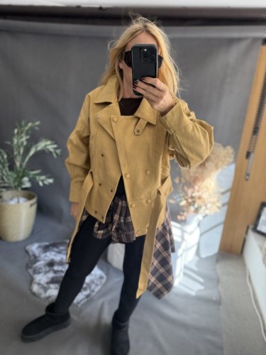 Krivák ala semiš s opaskom-mustard