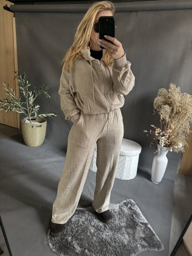 Tepláková souprava Lorene-béžová