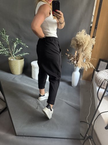 Kalhoty SUN bez knoflíku do 3XL-černé