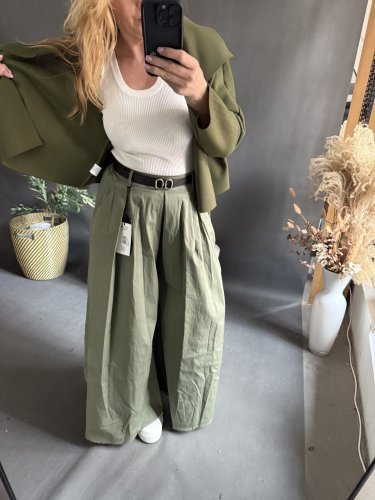 Kalhoty Pantagonna ve stylu sukně -khaki