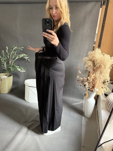 Kalhoty Pantagonna ve stylu sukně -čierná