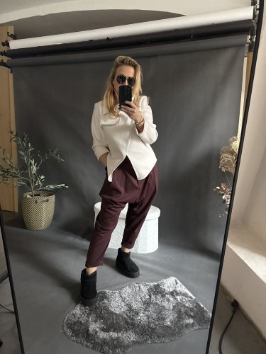 Nohavice Blair bavlnené- vínové