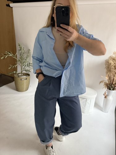 Nohavice v štýle Jeans modré-veľkosť 36 a 38