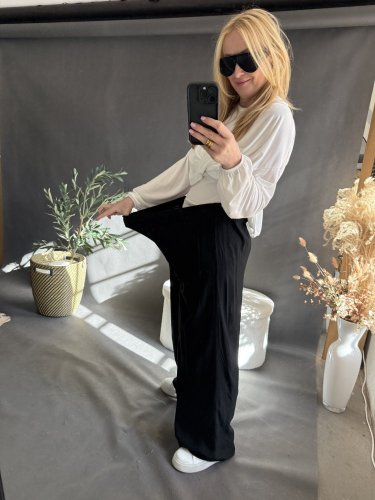 Nohavice Style-viskoza-čierné