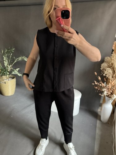 Vesta Oboustranná na zip/knoflíky SUN-černá