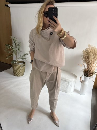 Nohavice Blair bavlnené-mocca