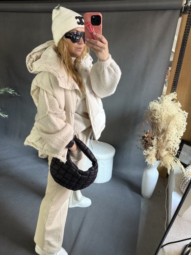 Teplákové nohavice Tara-béžové