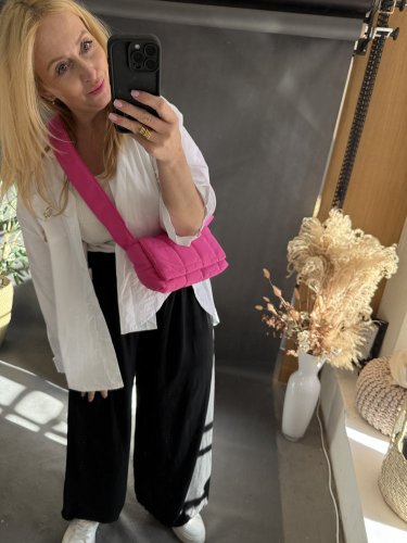 Kabelka prošívaná -pink