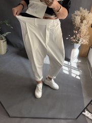 Kalhoty SUN bez knoflíku do 3XL bílé