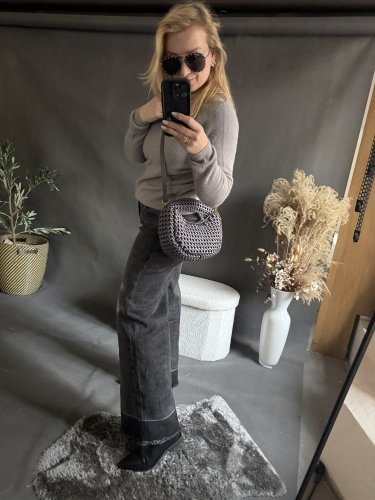 Džínsy Paris 2 šedo čierne