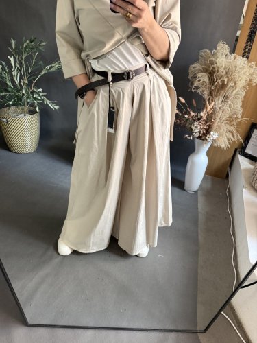 Kalhoty Pantagonna ve stylu sukně -béžové