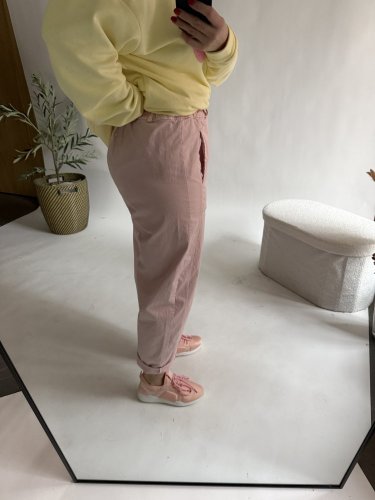 Nohavice Luisa Baloon-pudrové