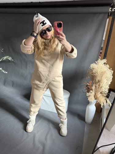 Oversize Tepláky Ocean-béžové