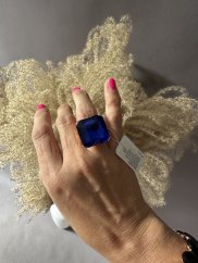 Prsteň Blue -nastaviteľný