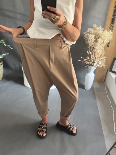 Nohavice SUN bez gombíka do 3XL-camel