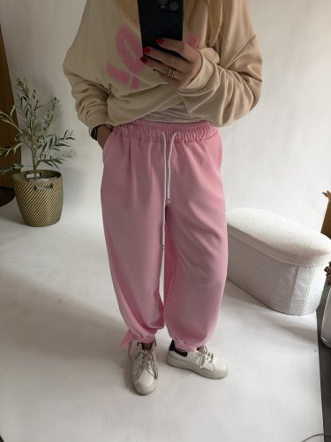 Nohavice Flowy hariem-pink