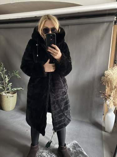 Bunda/Parka Sissi-Oboustranná-černá