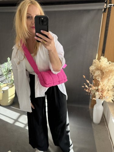 Kabelka prošívaná -pink