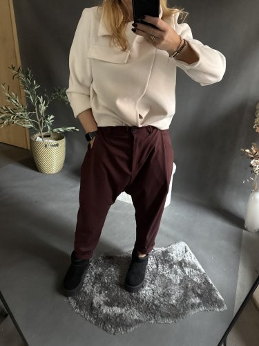 Nohavice Blair bavlnené- vínové